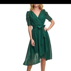 Tommy Hilfiger Glitter dot chiffon Midi dress